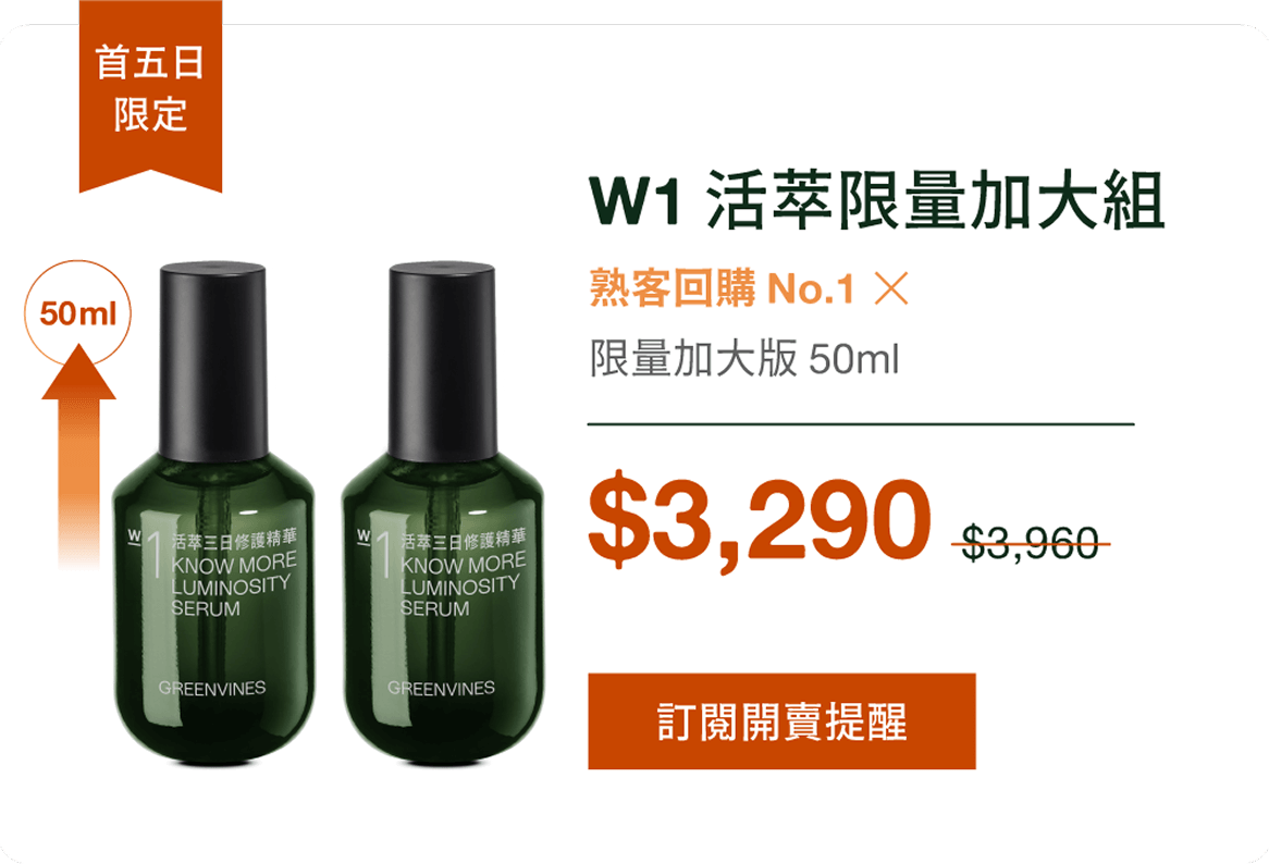 W1 活萃限量加大組