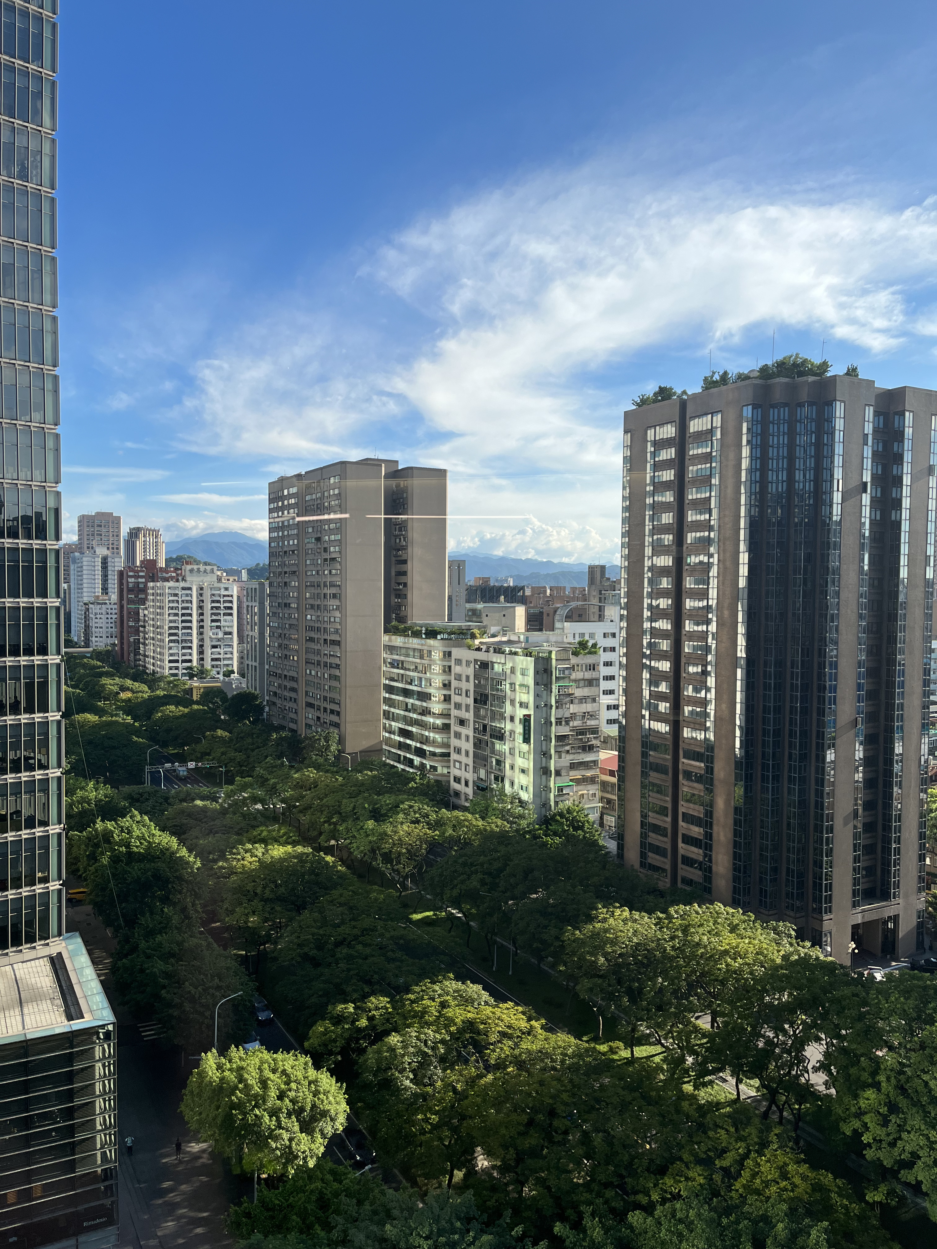 辦公室窗外的台北城市天際線
